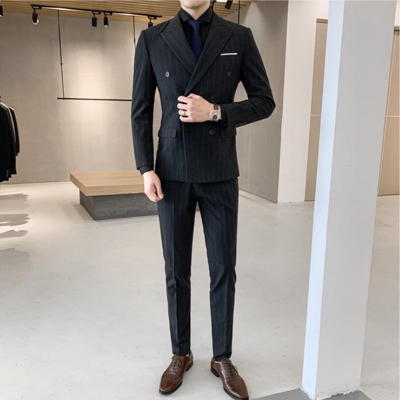 Terno Slim Masculino Transpassado Elegante - Essencial Estilo EE034