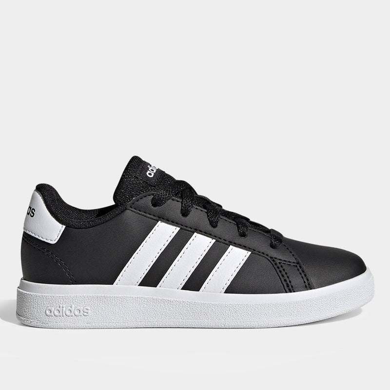 Tênis Infantil Grand Court  - Preto & Branco - Estilo Essencial