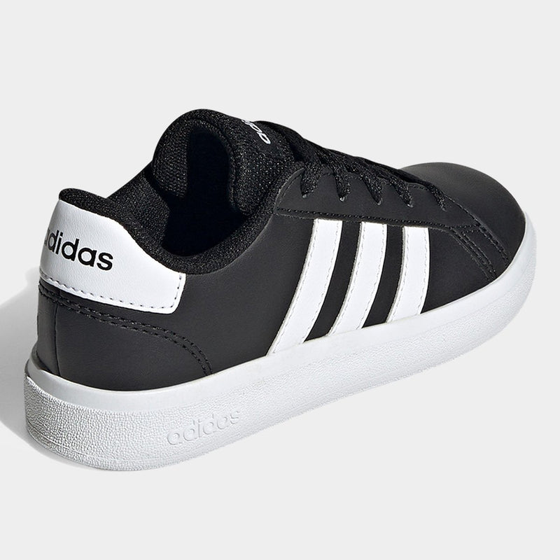 Tênis Infantil Grand Court  - Preto & Branco - Estilo Essencial
