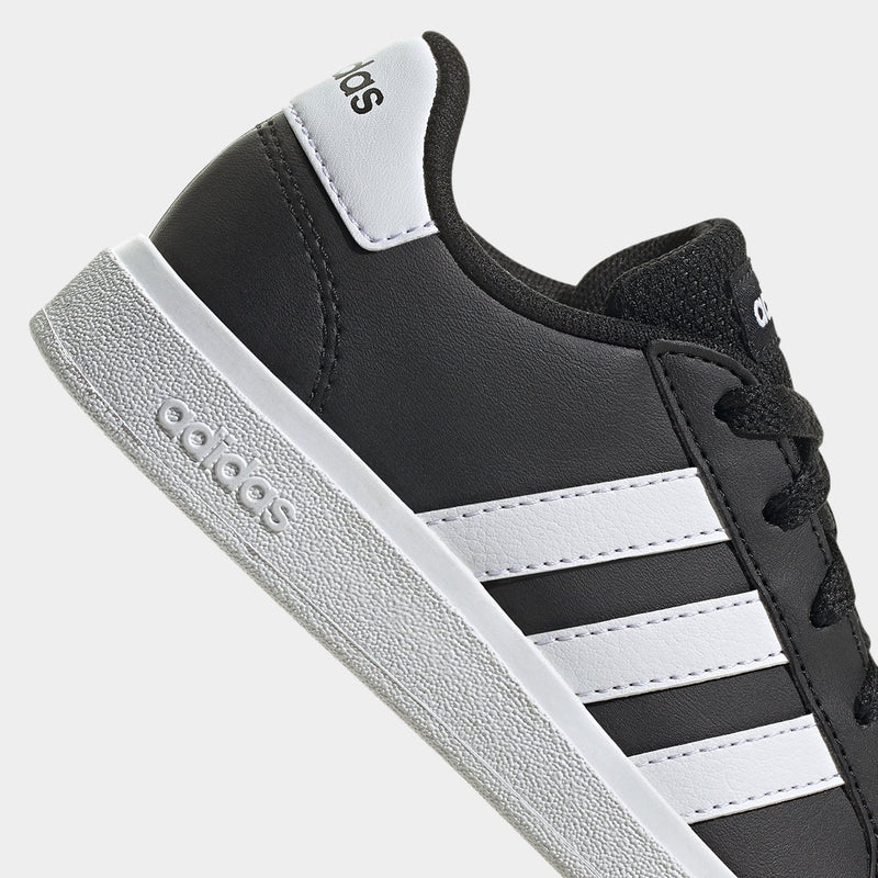 Tênis Infantil Grand Court  - Preto & Branco - Estilo Essencial