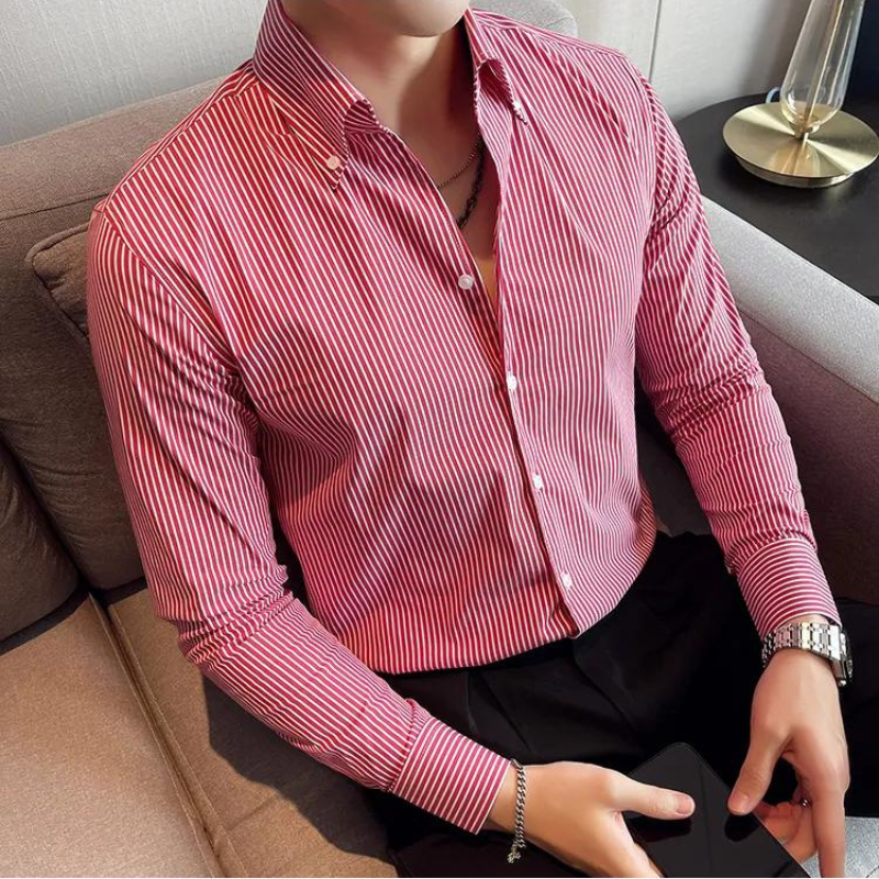 Camisa Social Slim Fit Masculina - Essencial Estilo EE010