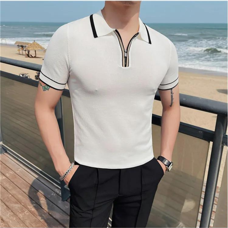 Camisa Polo Masculina de Tricot Essencial Estilo EE036