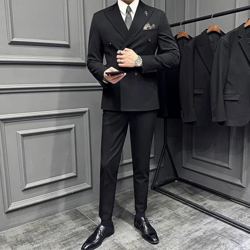 Terno Masculino Transpassado Formal Maximus Paletó + Colete + Calça