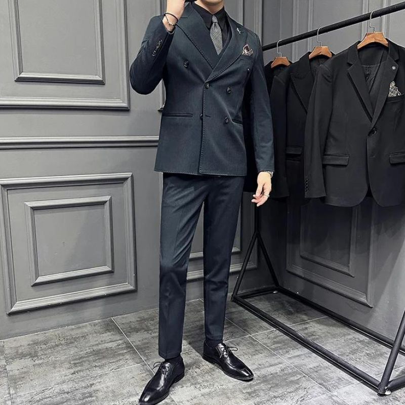 Terno Masculino Transpassado Formal Maximus Paletó + Colete + Calça