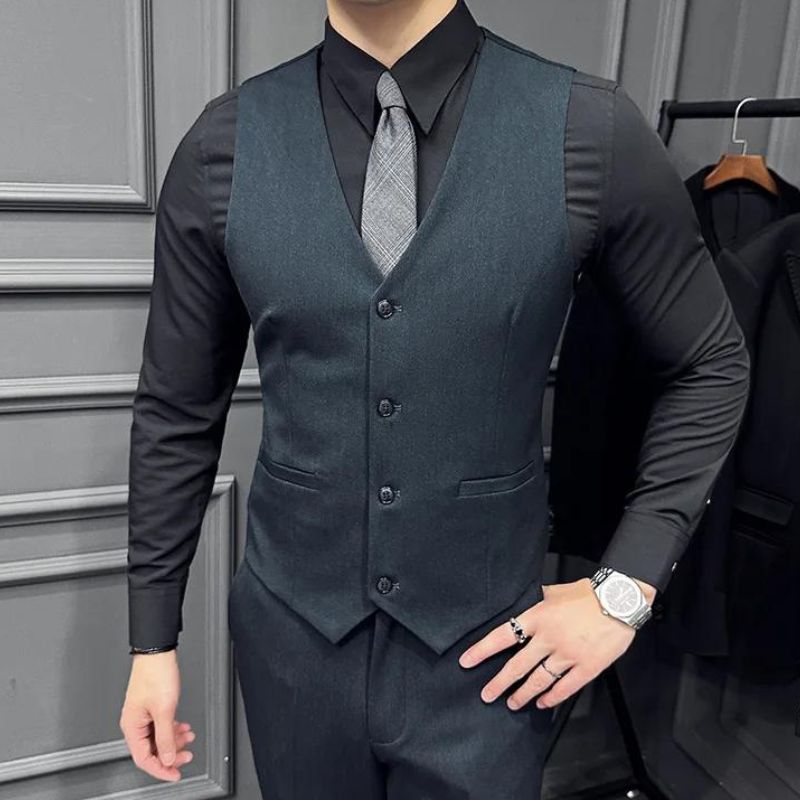 Terno Masculino Transpassado Formal Maximus Paletó + Colete + Calça