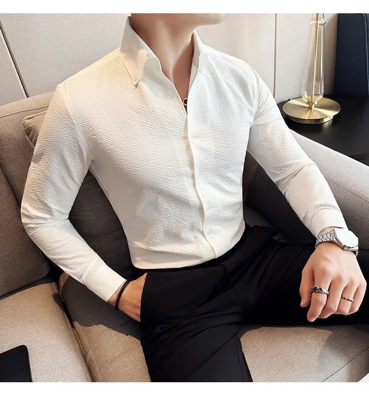 Camisa Social Slim Fit Masculina - Essencial Estilo EE011