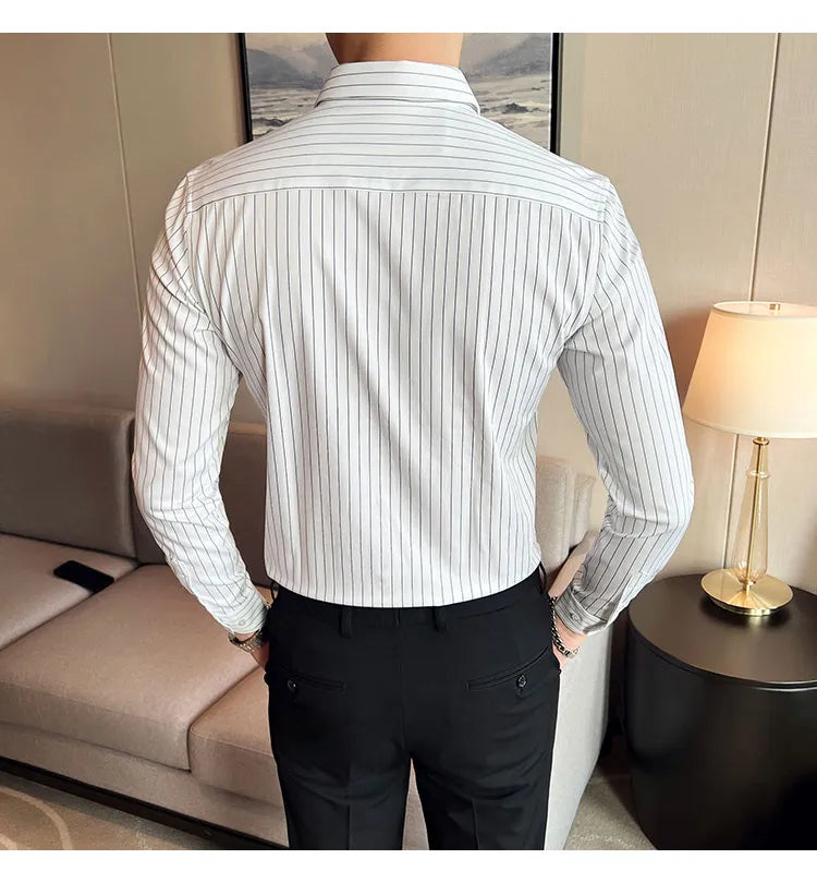 Camisa Social Slim Fit Masculina - Essencial Estilo EE008