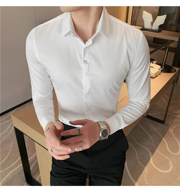 Camisa Social Slim Fit Masculina - Essencial Estilo EE033