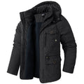 Jaqueta Masculina Tática com Capuz Forro Fleece e Bolsos - (Promoção de Inverno 2025)