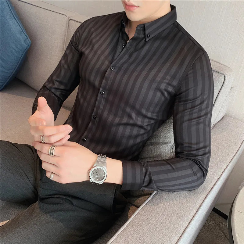 Camisa Social Slim Fit Masculina - Essencial Estilo EE044