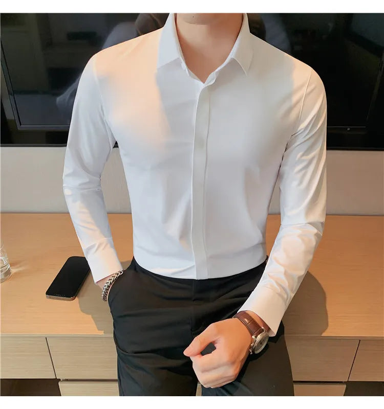 Camisa Social Slim Fit Masculina - Essencial Estilo EE048