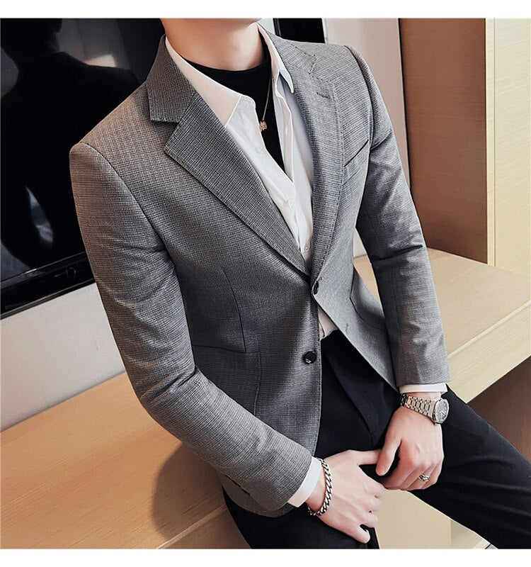 Blazer Masculino Abotoamento Duplo Elegante - Essencial Estilo EE038