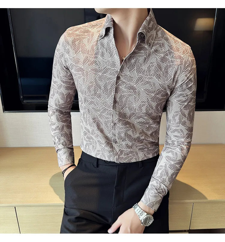 Camisa Social Slim Fit Masculina - Essencial Estilo EE018