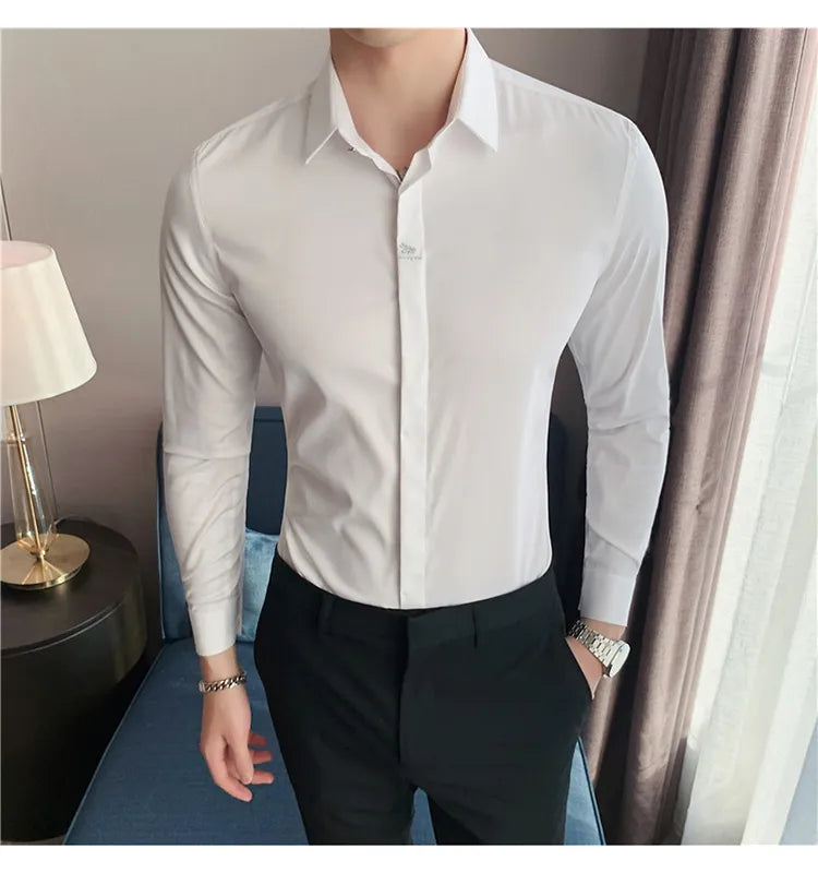 Camisa Social Slim Fit Masculina - Essencial Estilo EE033