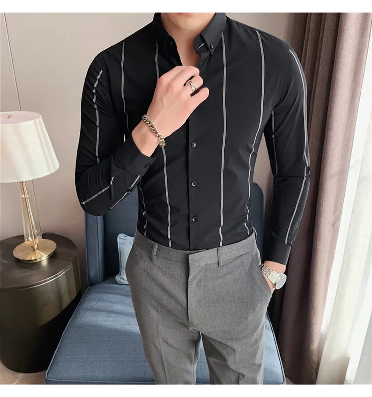 Camisa Social Slim Fit Masculina - Essencial Estilo EE068