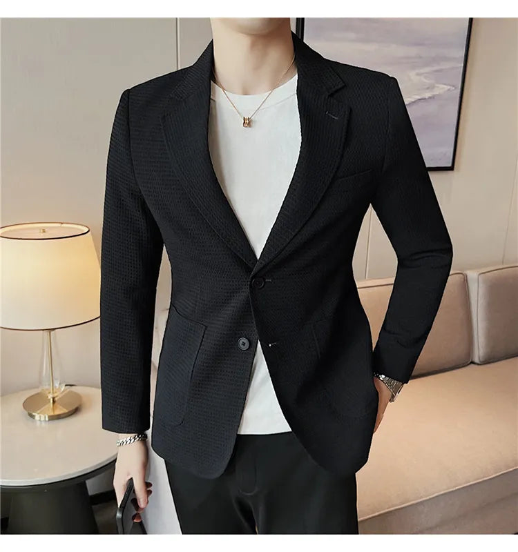 Blazer Masculino Abotoamento Duplo Elegante - Essencial Estilo EE052