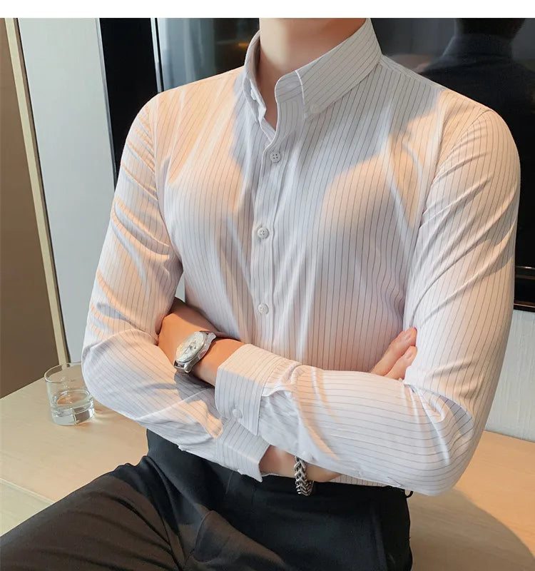 Camisa Social Slim Fit Masculina - Essencial Estilo EE022