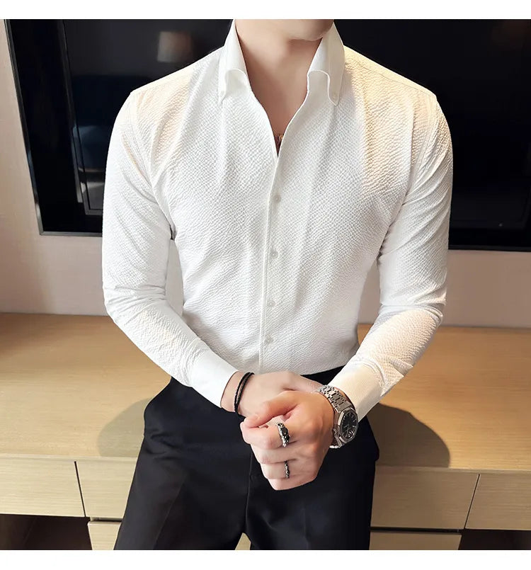 Camisa Social Slim Fit Masculina - Essencial Estilo EE011