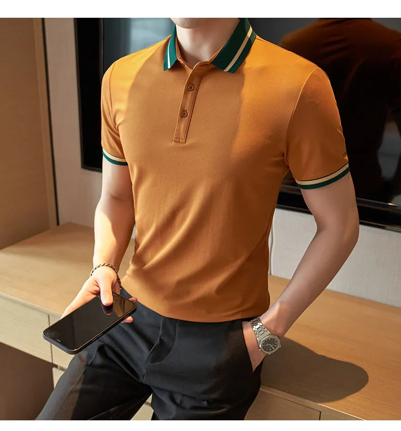 Camisa Polo Masculina de Tricot Essencial Estilo EE039