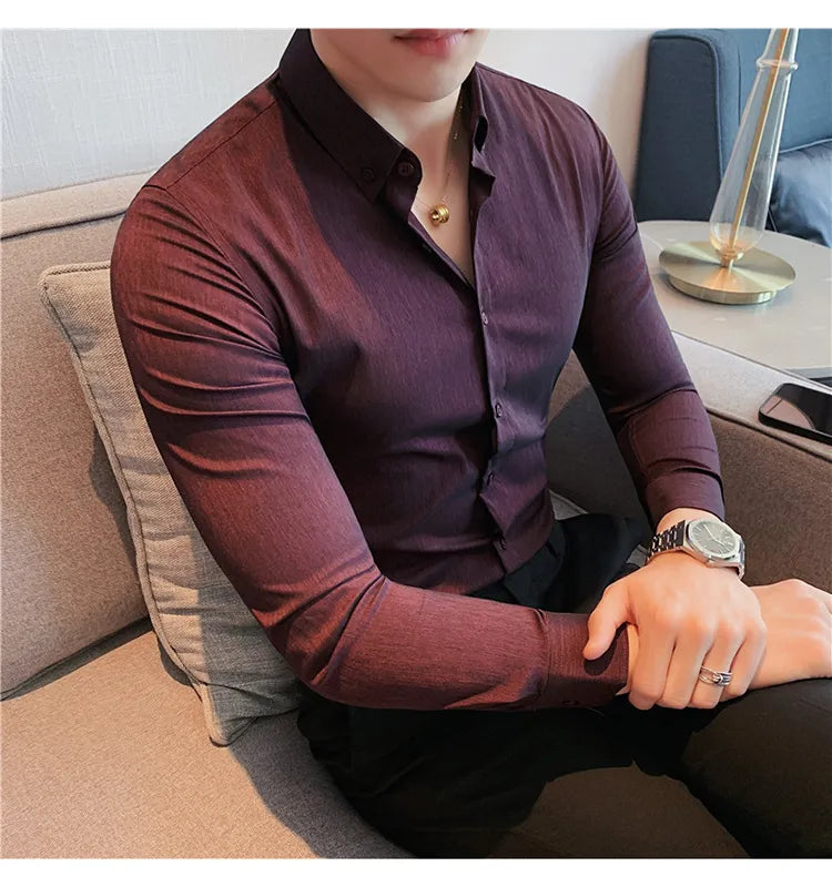 Camisa Social Slim Fit Masculina - Essencial Estilo EE055