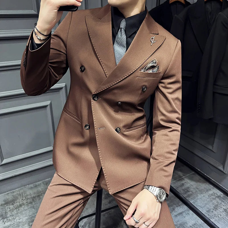 Terno Masculino Transpassado Formal Maximus Paletó + Colete + Calça