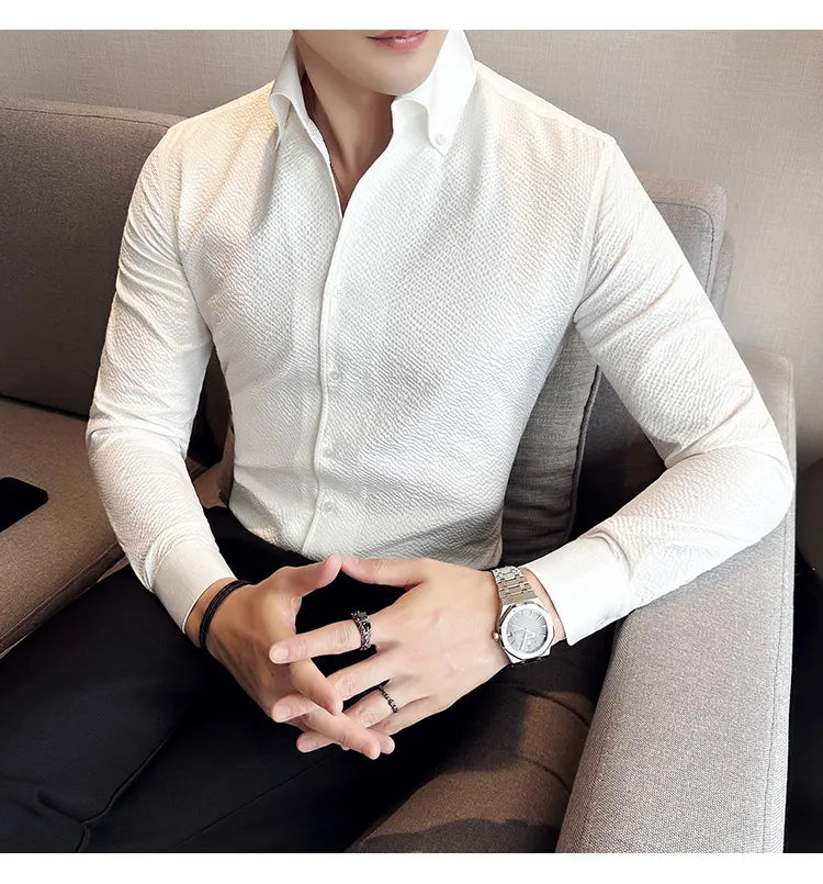 Camisa Social Slim Fit Masculina - Essencial Estilo EE011