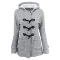 Casaco Feminino Básico com Capuz e Zíper - Sobretudo Casual para Outono/Inverno - (Promoção de Inverno 2025)