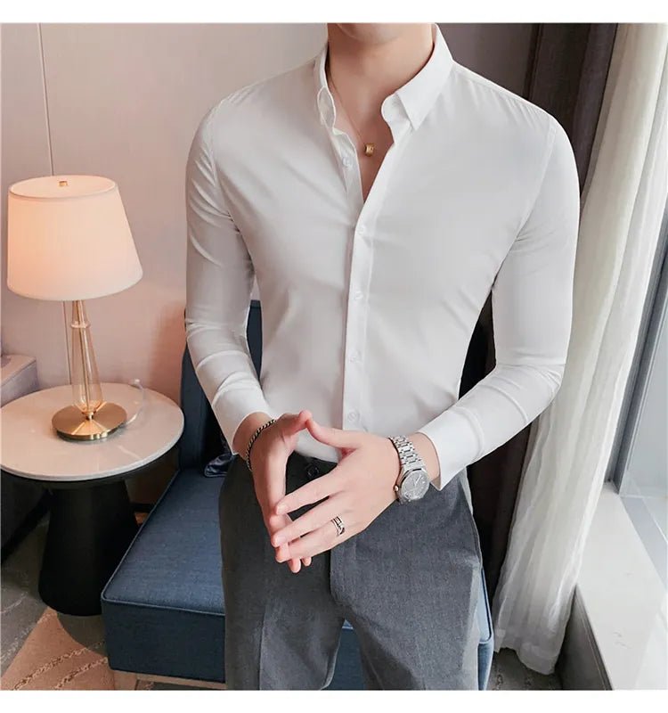 Camisa Social Slim Fit Masculina - Essencial Estilo EE055