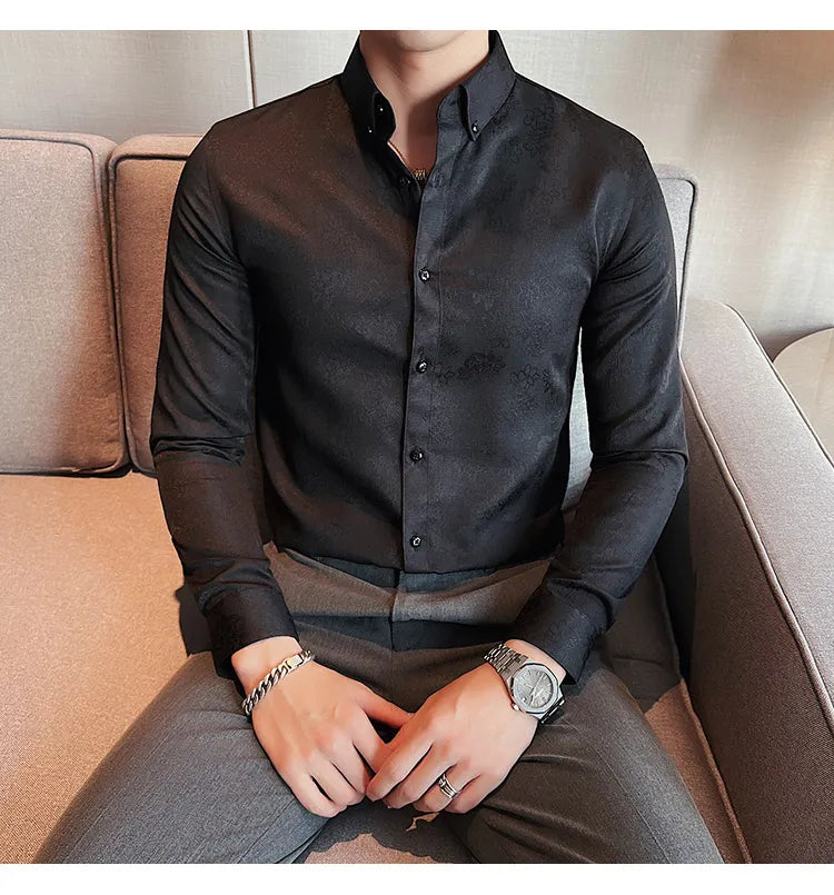 Camisa Social Slim Fit Masculina - Essencial Estilo EE041