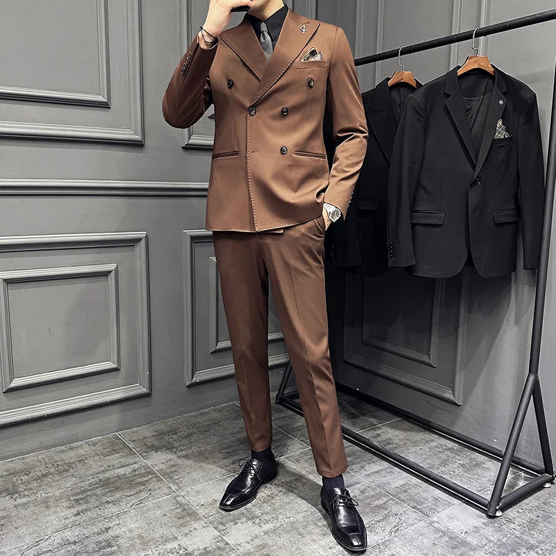 Terno Masculino Transpassado Formal Maximus Paletó + Colete + Calça