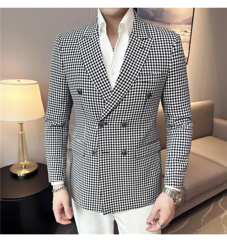 Blazer Masculino Abotoamento Duplo Elegante - Essencial Estilo EE026