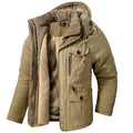 Jaqueta Masculina Tática com Capuz Forro Fleece e Bolsos - (Promoção de Inverno 2025)