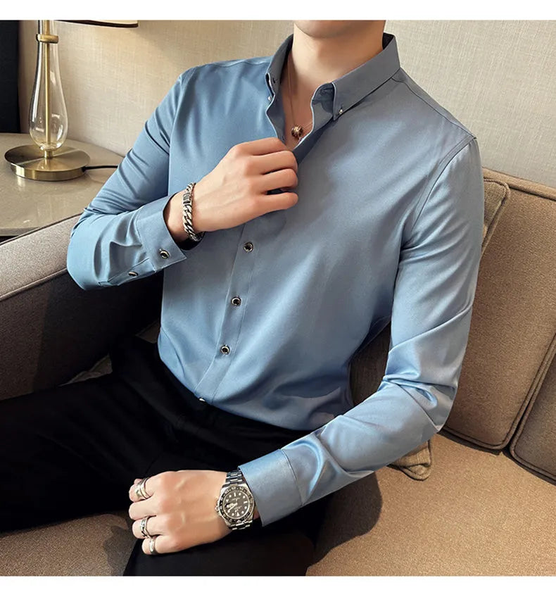 Camisa Social Slim Fit Masculina - Essencial Estilo EE069