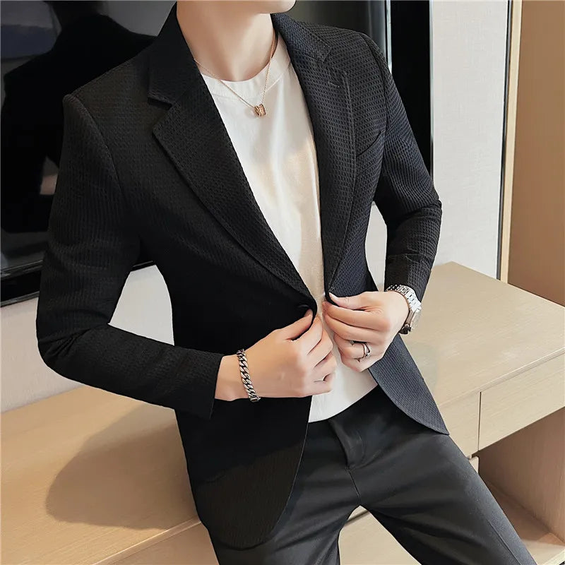 Blazer Masculino Abotoamento Duplo Elegante - Essencial Estilo EE052