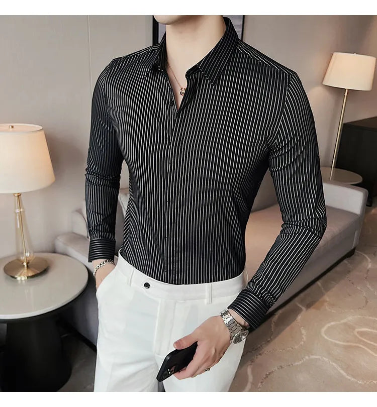 Camisa Social Slim Fit Masculina - Essencial Estilo EE039