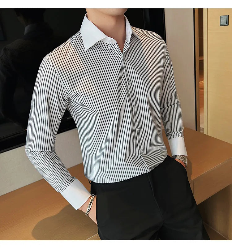 Camisa Social Slim Fit Masculina - Essencial Estilo EE020