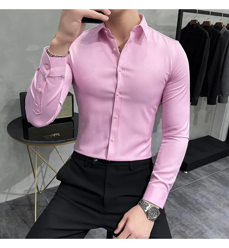 Camisa Social Slim Fit Masculina - Essencial Estilo EE089