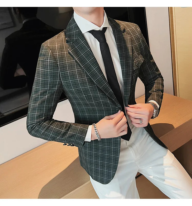 Blazer Masculino Abotoamento Duplo Elegante - Essencial Estilo EE039