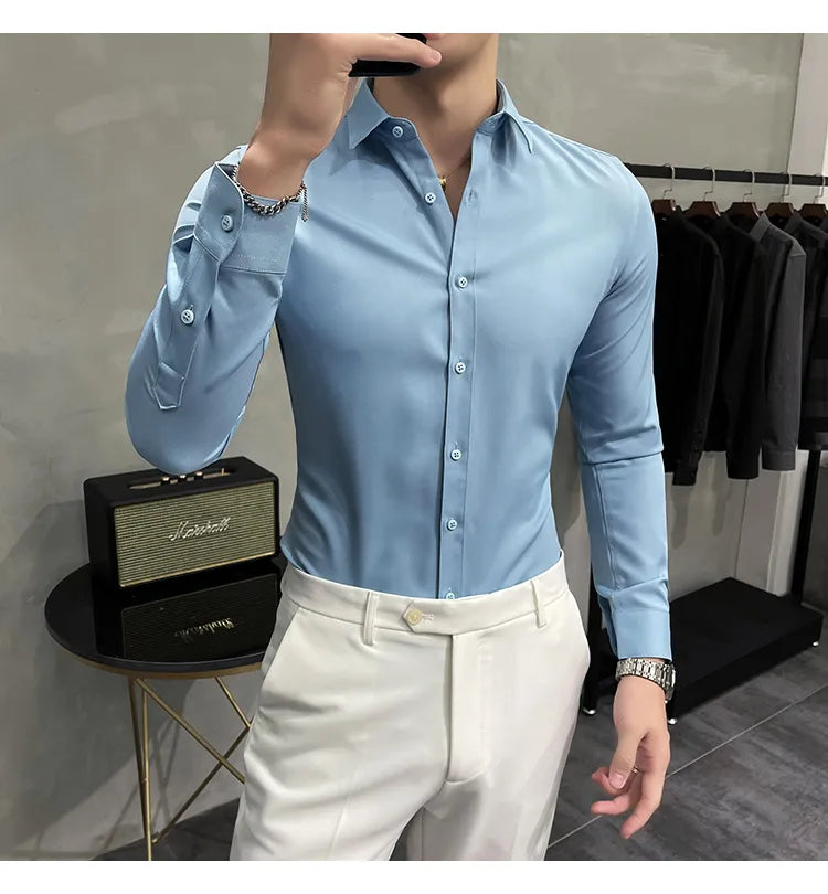 Camisa Social Slim Fit Masculina - Essencial Estilo EE089