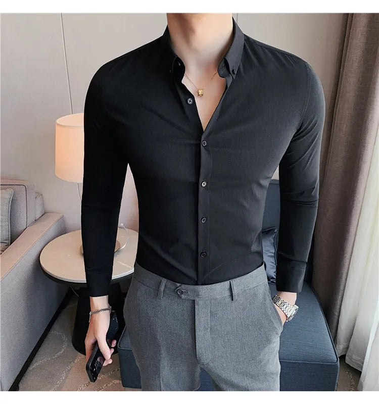 Camisa Social Slim Fit Masculina - Essencial Estilo EE055