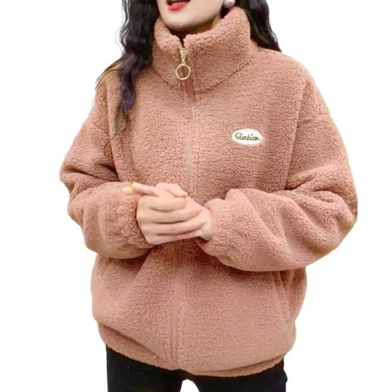 Jaqueta Feminina Para Inverno com Zíper e Detalhes Splice (Promoção de Inverno 2025)